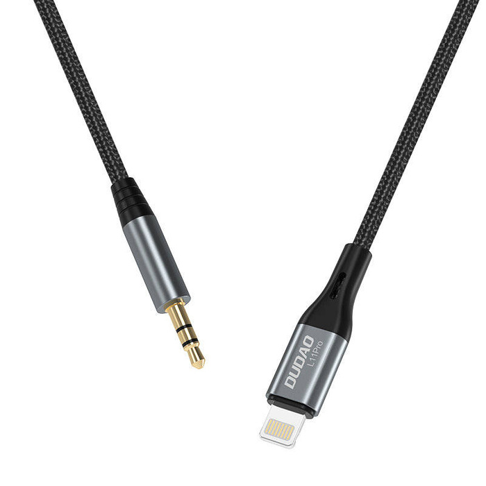 Dudao câble audio Lightning - mini jack 3.5mm gris (L11PRO)