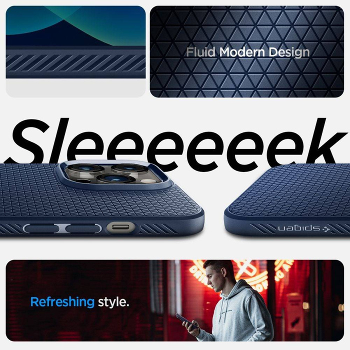 Case Spigen Liquid Air IPhone 14 PRO NAVY BLUE