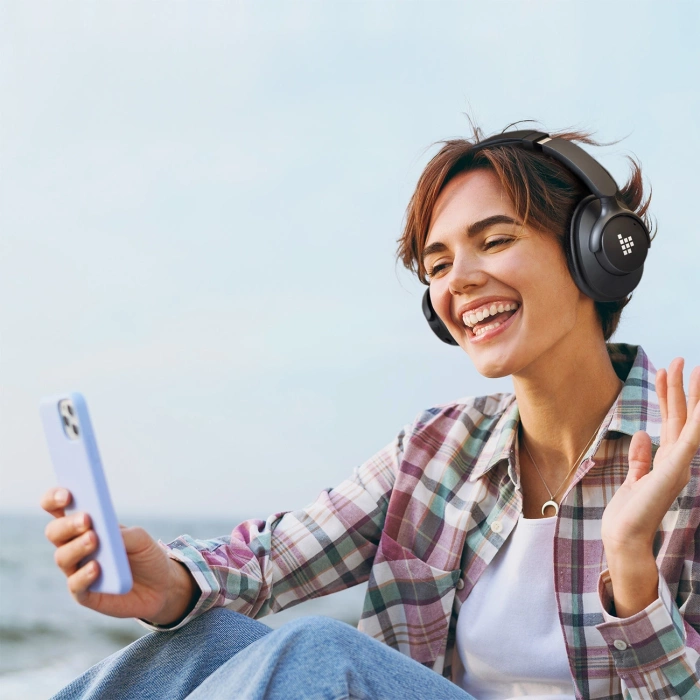 Tronsmart SOUNFII Q20S Hybrid ANC Kabellose Kopfhörer mit aktiver Geräuschunterdrückung - Schwarz