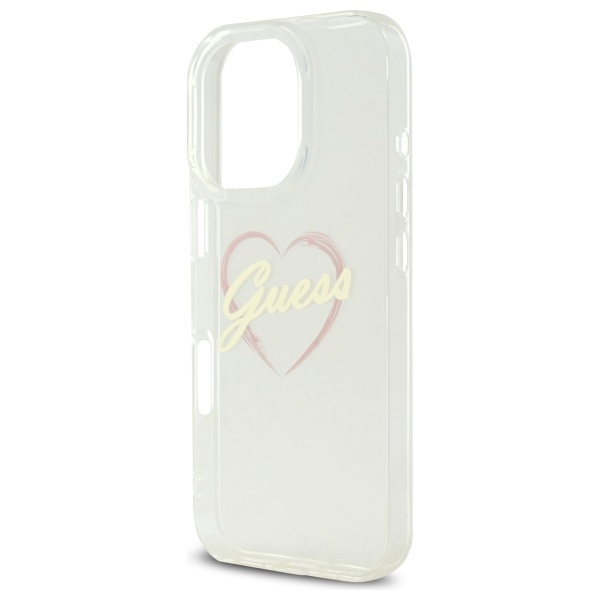 Etui Guess iPhone 16 Pro Max 6.9" przeźroczysty/transparent hardcase IML Heart