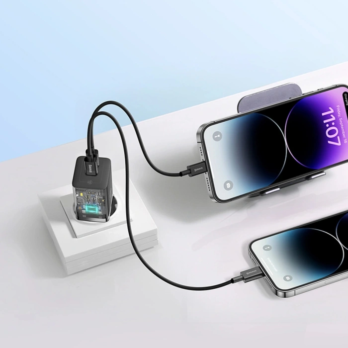 Ładowarka sieciowa Baseus GaN5 Pro 40W 2xUSB-C - czarna