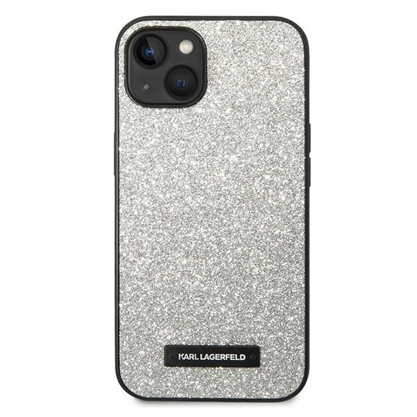 Karl Lagerfeld KLHCP14MG2ELS iPhone 14 Plus 6,7" hartcase silber/silber Glitter Plaque Logo