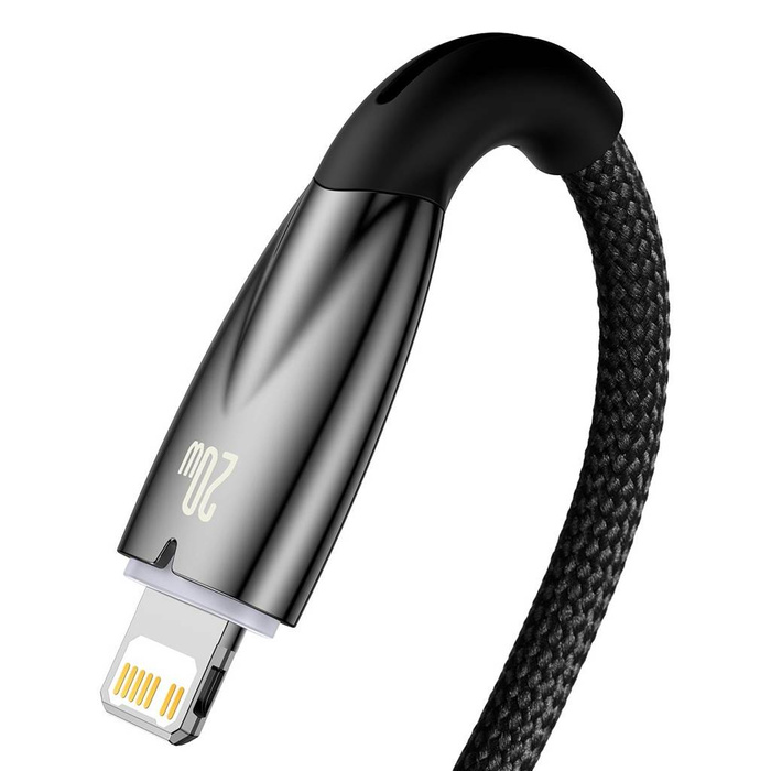 Baseus Glimmer Series cable with fast charging USB-C - Lightning 480Mb/s PD 20W 2m black