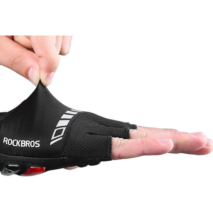 Guanti da ciclismo Rockbros S143-BK XL con inserti in gel - neri