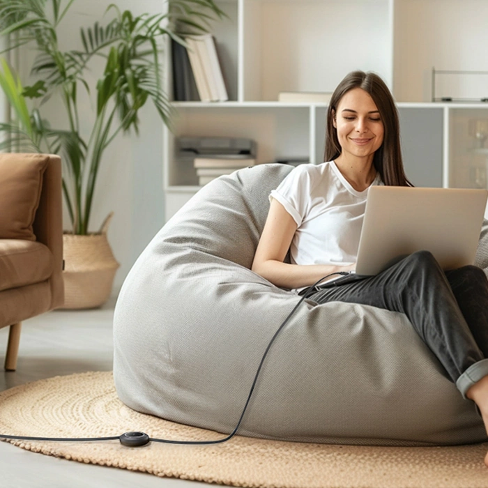 Kabel Baseus Free2Pull Mini 100W zwijany USB-C - USB-C 2m - czarny