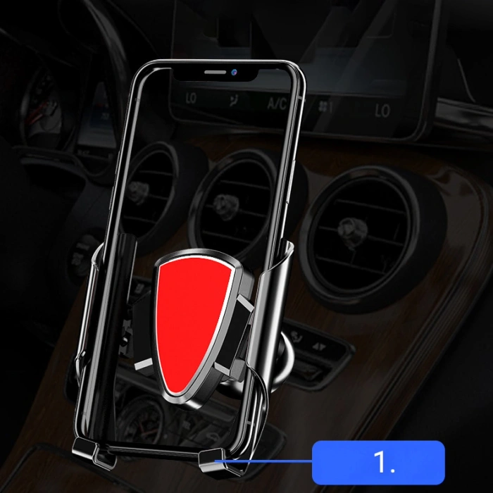 Uniwersalny grawitacyjny uchwyt samochodowy srebrny (YC05)