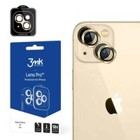 3mk Objektivschutz Pro iPhone 14 Max 6.7" gold/gold Kameraobjektivschutz mit Montagerahmen 1Stk.