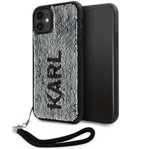 Karl Lagerfeld KLHCN61PSQRKS iPhone 11 / Xr 6.1" silber/silber hartcase Pailletten Cord