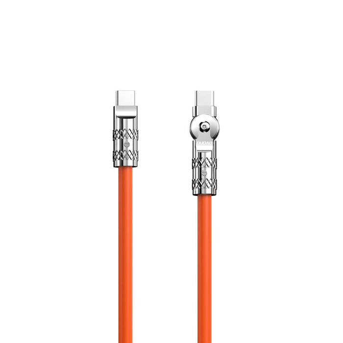 Lomený kabel USB - USB C 120W 1m rotace 180° Dudao - oranžový