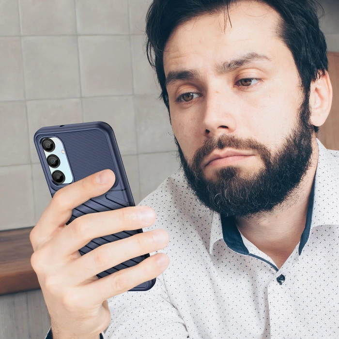 Thunder Case Schutzhülle für Samsung Galaxy A16 / A16 5G, Silikon-Panzerhülle – Blau