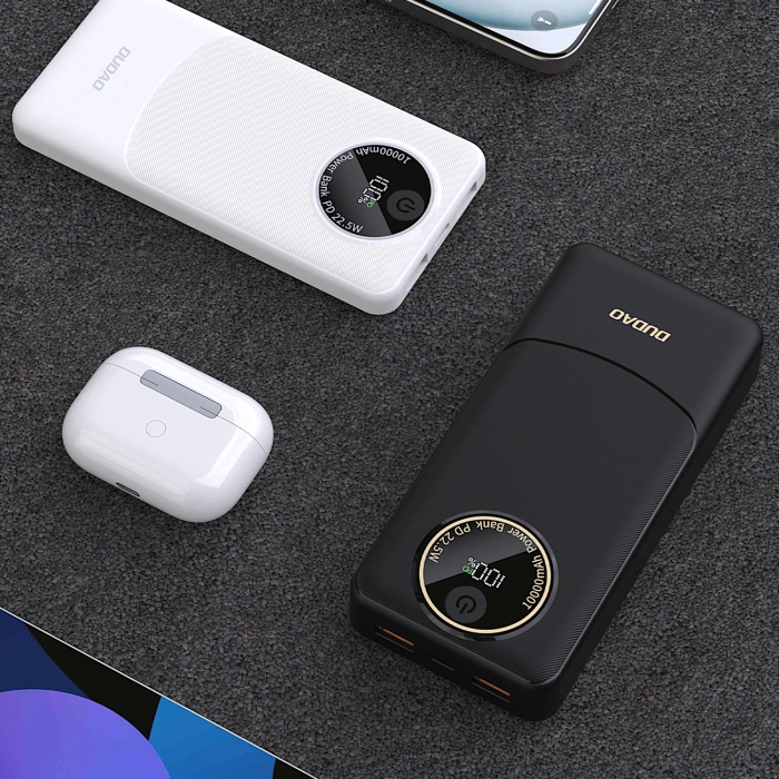 Powerbank Dudao K12 10000mAh PD22.5W USB-A, USB-C - czarny