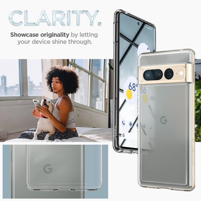 Spigen Ultra Hybrid GOOGLE PIXEL 7 PRO Case CRYSTAL CLEAR