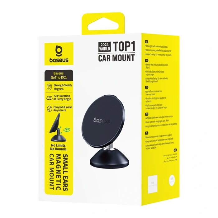 Uchwyt magnetyczny Baseus GoTrip DC1 kompatybilny z MagSafe na szybę/deskę rozdzielczą - czarny