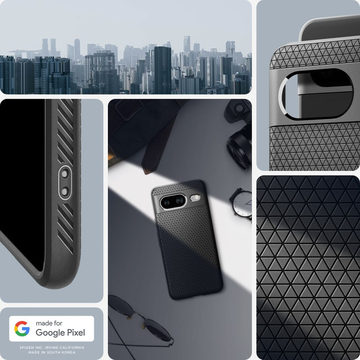 Puzdro Spigen Liquid Air Google Pixel 8 MATTE Black Case