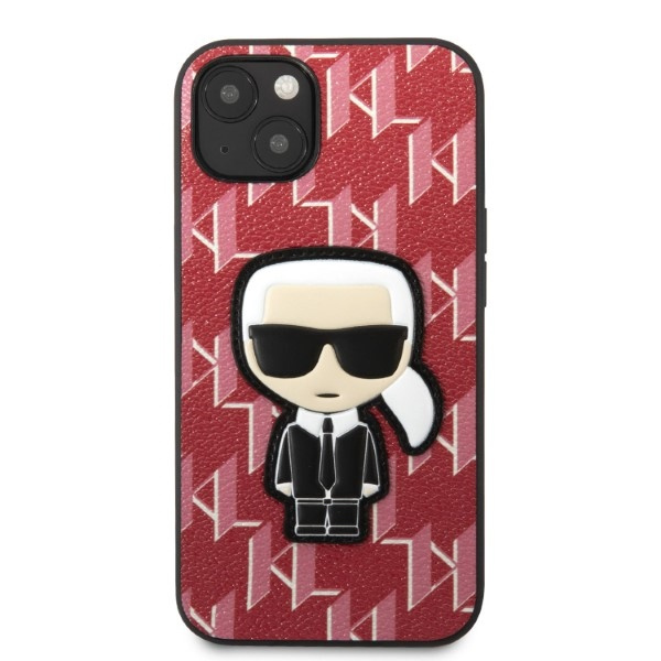 Funda Karl Lagerfeld Klhcp13mpmnikpi iPhone 13 6.1" Hardcase Rojo/rojo Monograma Ikonik Patch Case