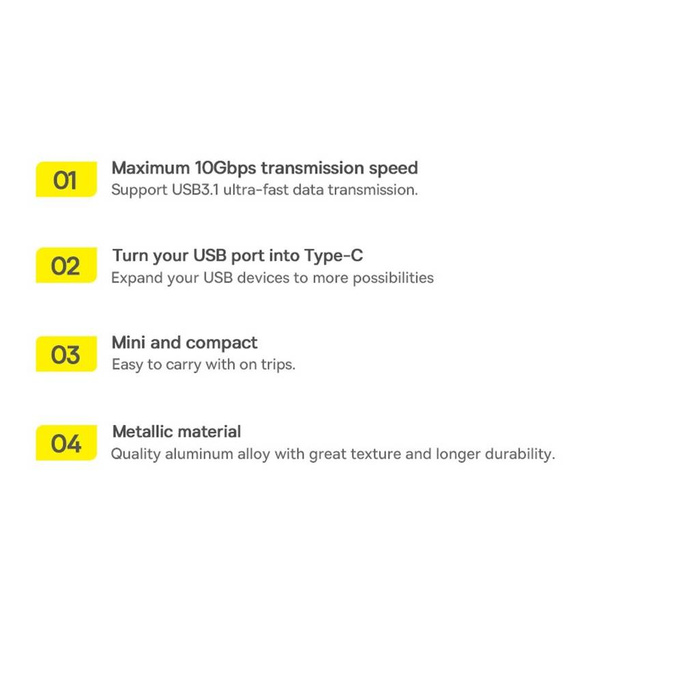 Baseus Series Mini USB 3.1 OTG na USB typu C modrý (ZJJQ000103)