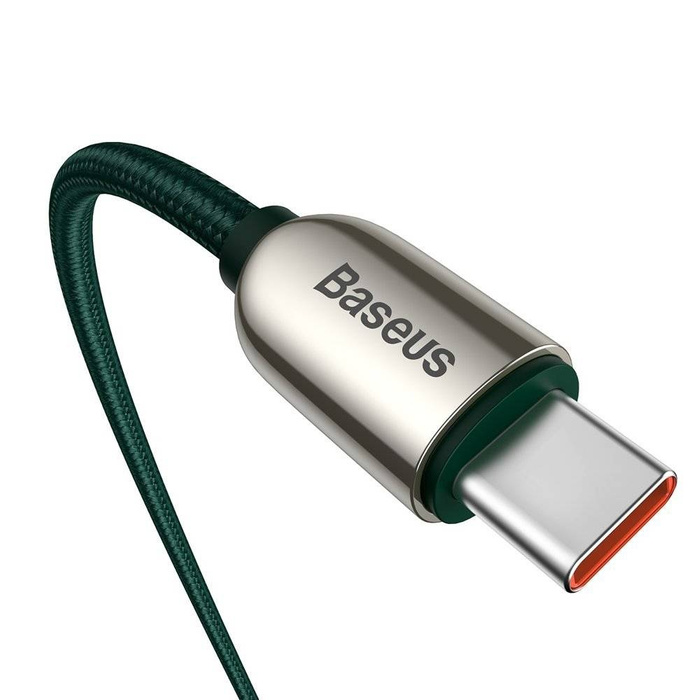 Baseus USB Type C kabel - USB Type C 100W (20V / 5A) Power Delivery s měřičem výkonu na obrazovce 2m zelený (CATSK-C06)