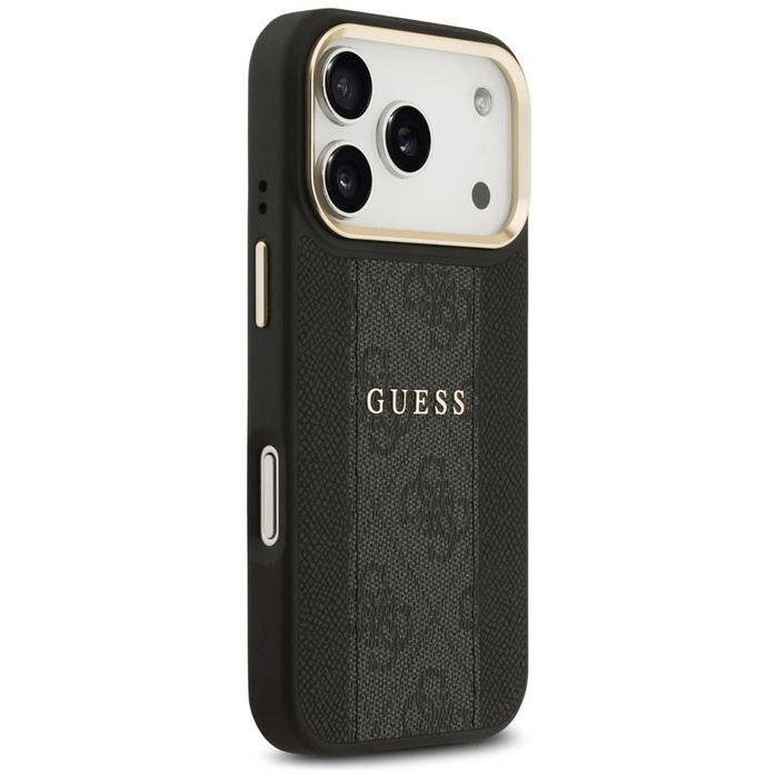 Etui Guess 4G Stripe MagSafe do iPhone   17 Pro czarny