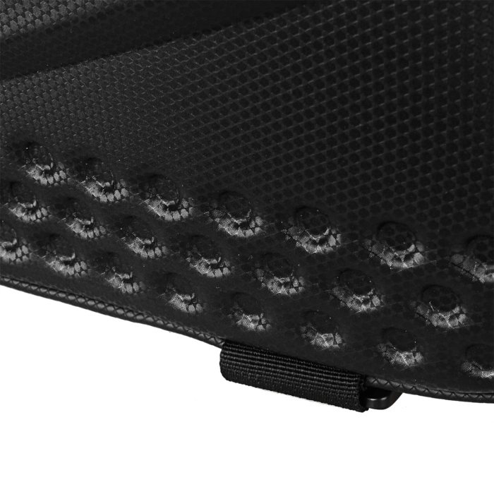 WYA36Y7S Fahrradträgertasche mit langem Riemen und erweiterbaren Seitentaschen – Schwarz