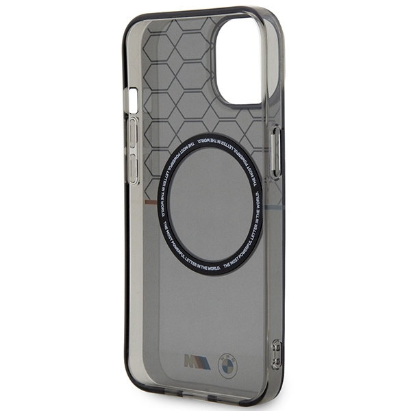 Case BMW BMHMP14SHGPK iPhone 14 6.1" grey/grey Pattern MagSafe