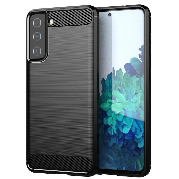 Carbon Case flexibilní pouzdro kryt Samsung Galaxy S21 FE černý