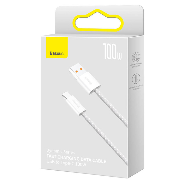 Câble USB Baseus Dynamic Series - USB Type C 100W 1m blanc (CALD000602)