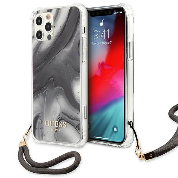 Case GUESS Apple iPhone 12 Pro Max Marble Collection Grey Hardcase