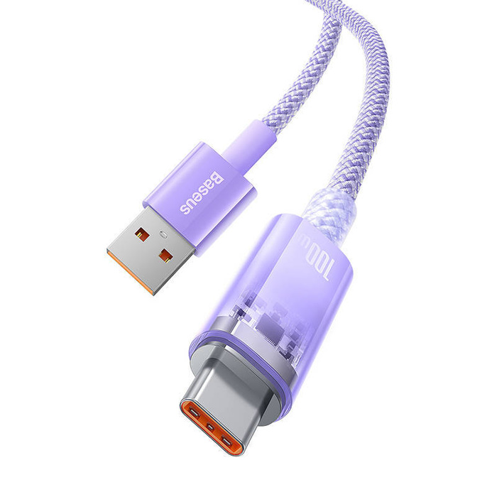 Quick Charge USB-C Baseus  6A, 2m (purple)