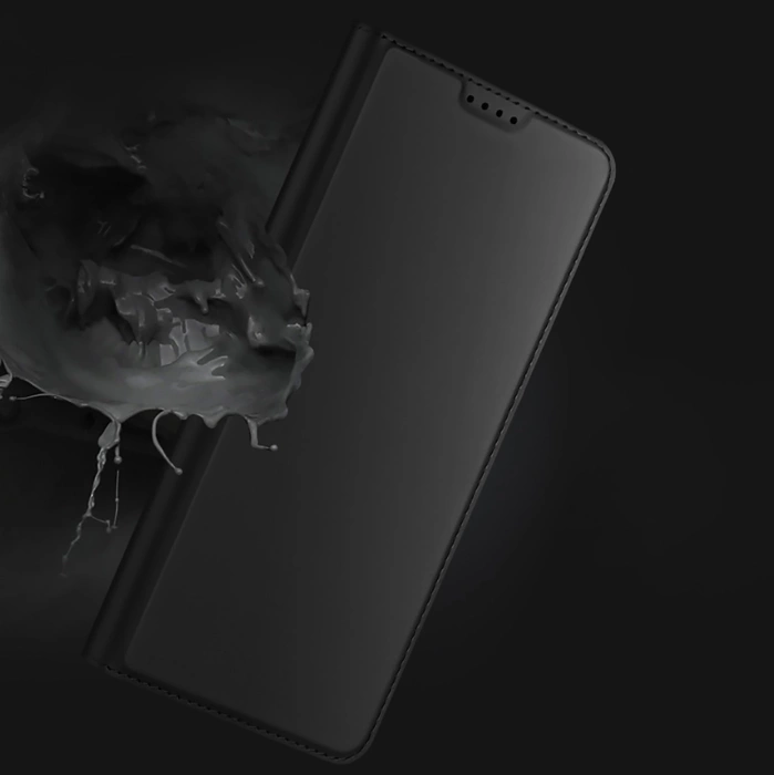 Dux Ducis Skin Pro Case for Samsung Galaxy S25 Edge with Flip and Card Slot - Black