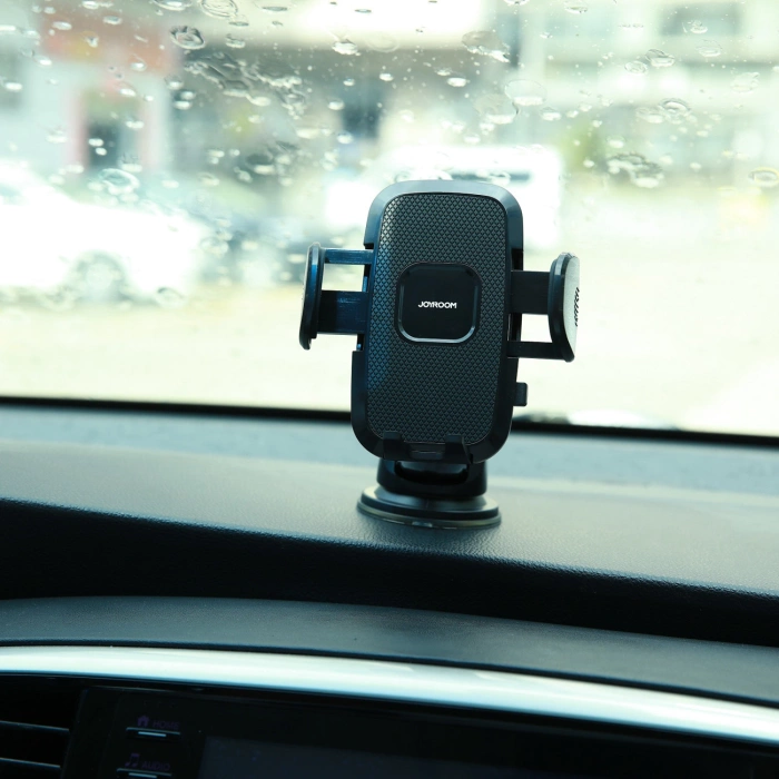 Joyroom mechanical car phone holder with adjustable arm for dashboard black (JR-ZS259)