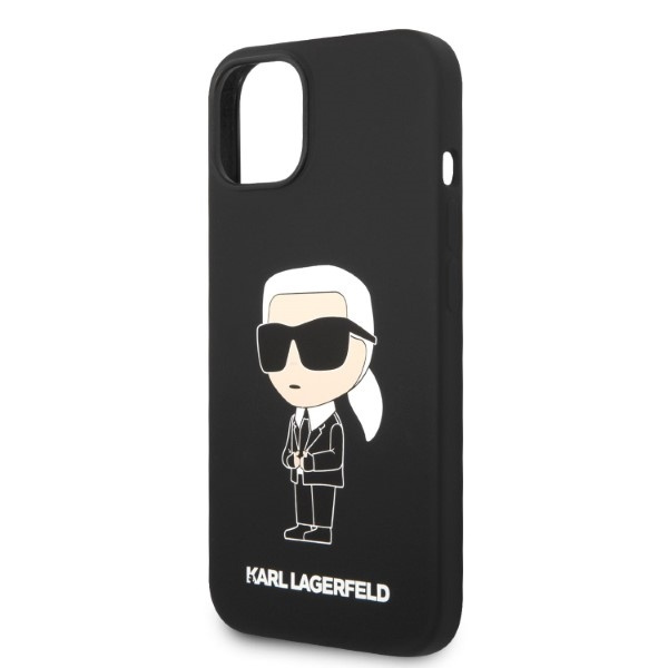 Funda Karl Lagerfeld iPhone 14 Plus 6.7" durocase negro/negro Silicona Ikonik