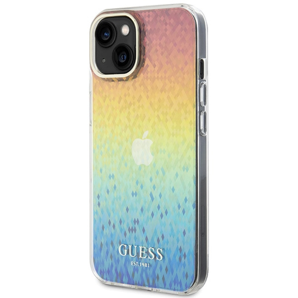 Etui Guess GUHCP15SHDECMI iPhone 15 6.1" wielokolorowy hardcase IML Faceted Mirror Disco Iridescent Case