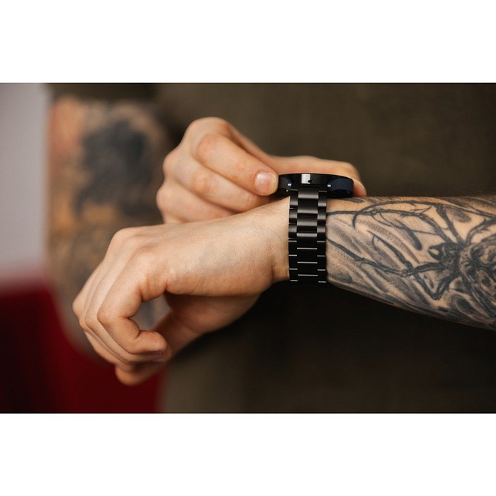 Pasek do Samsung Galaxy Watch Forcell F-Design FS06 zatrzask stal 22 mm srebrny