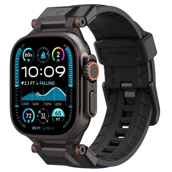 SPIGEN DURAPRO ARMOR APPLE WATCH 6 / 7 / 8 / 9 / 10 / SE / ULTRA 1 / 2 (44 / 45 / 46 / 49 MM) NAVY BLUE from Polish to English remains the same as it is already in English. The description refers to a product of the Spigen brand in an online store.