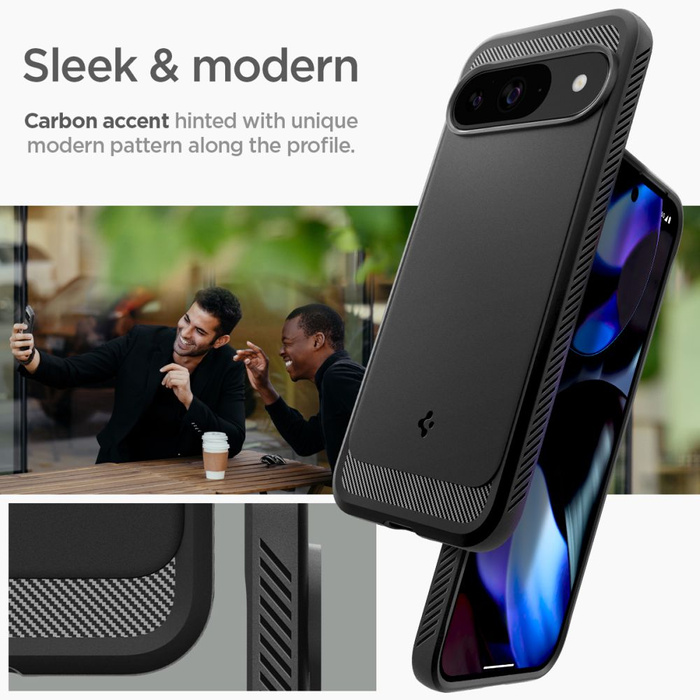 Cover Spigen Rugged Armor MATTE GOOGLE PIXEL 9 / 9 PRO NERO