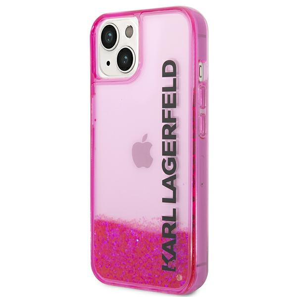 Hülle Karl Lagerfeld iPhone 14 Plus 6,7" rosa/rosa hartcase Liquid Glitter Elong