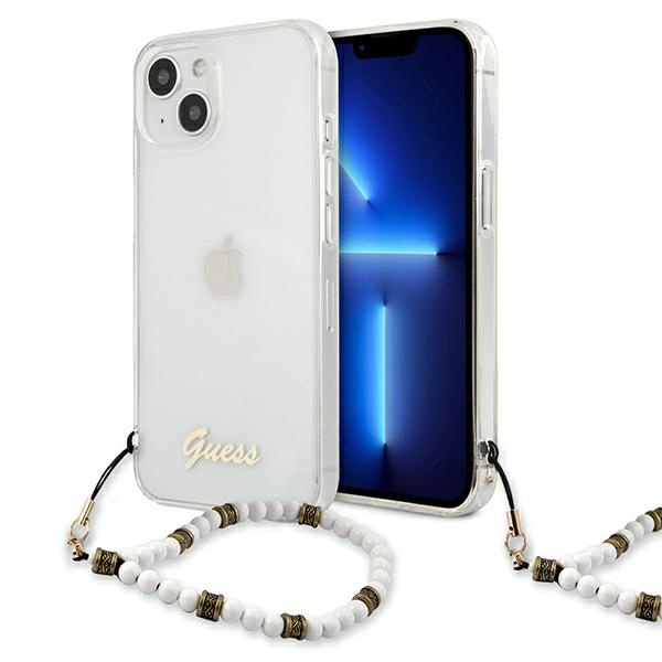 Coque GUESS Apple iPhone 13 Mini White Pearl Clear Hardcase