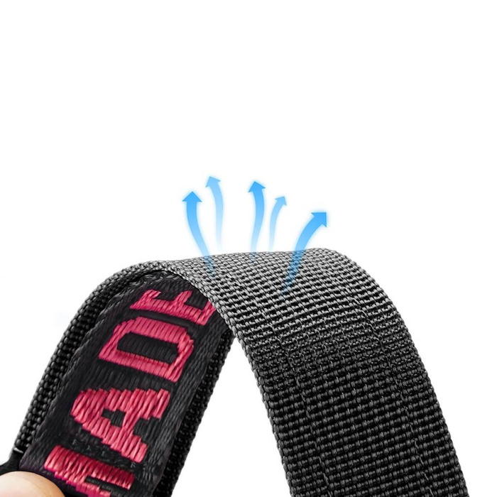 Řemínek Dux Ducis Strap (Outdoor Version) řemínek Apple Watch Ultra, SE, 8, 7, 6, 5, 4, 3, 2, 1 (49, 45, 44, 42 mm) nylonový náramek černá/červená