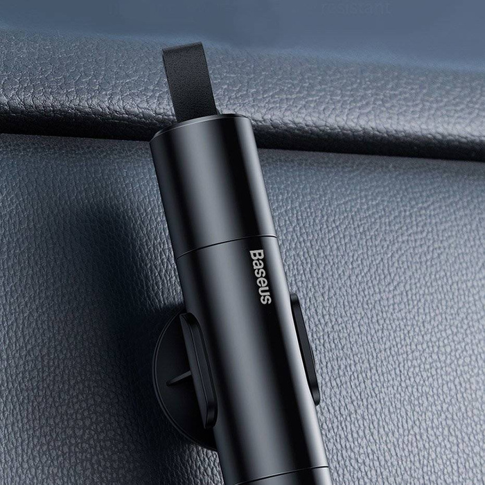 Baseus 2v1 bezpečnostní kladivo rozbíječ skla + řezačka pásu šedá (CRSFH-0G)