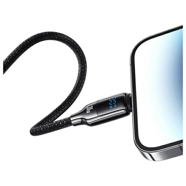 USAMS Kabel USB-C na Lightning 30W 1.2m   Digital Display Zinc Alloy Fast Charging Data Cable HX Series SJ741USB02 (US-SJ741)