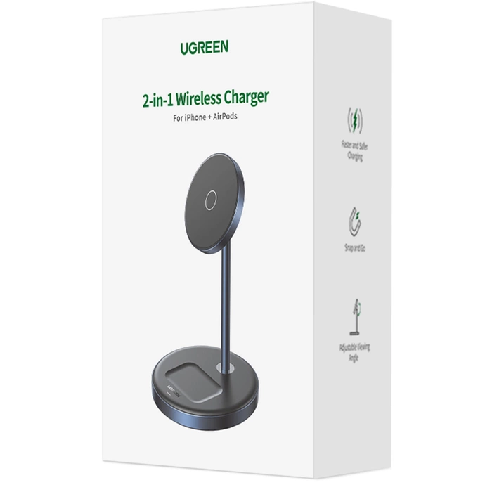 Cargador inalámbrico 2en1 UGREEN 90668