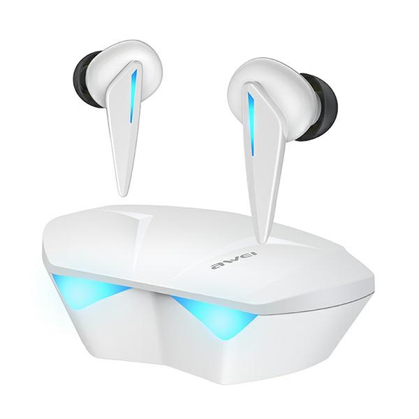Sluchátka AWEI Bluetooth 5.0 T23 TWS + herní dok bílá / bílá