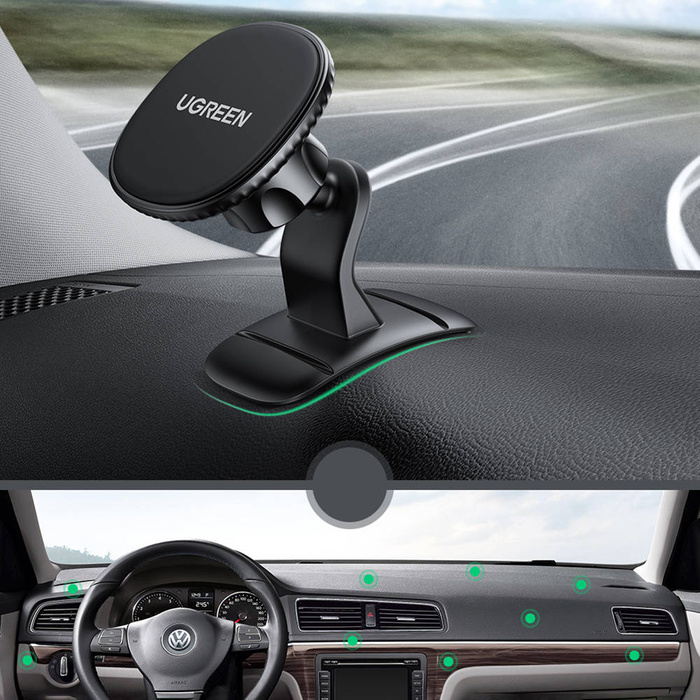 Ugreen Magnetic Car Phone Holder Adesivo per Cruscotto Nero (LP292)