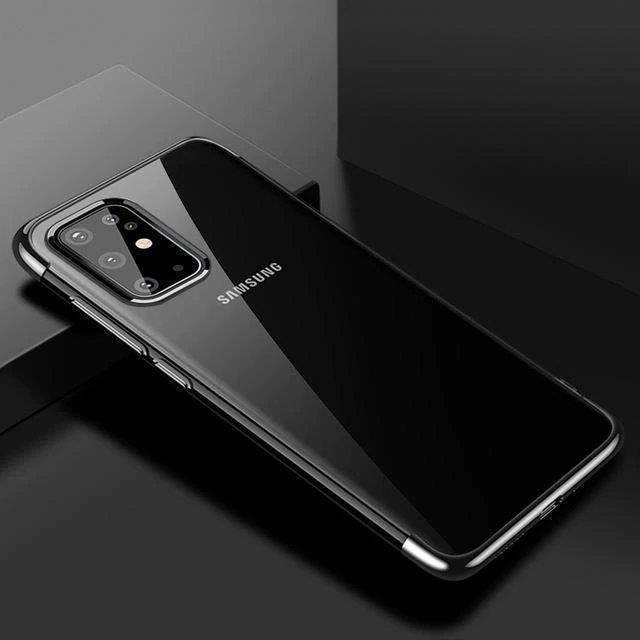 Custodia protettiva in gel TPU trasparente per Samsung Galaxy A72 4G nero