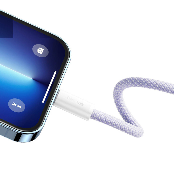 Baseus Dynamic 2 Series kabel pro rychlé nabíjení USB-C - Lightning 20W 480Mbps 1m fialový