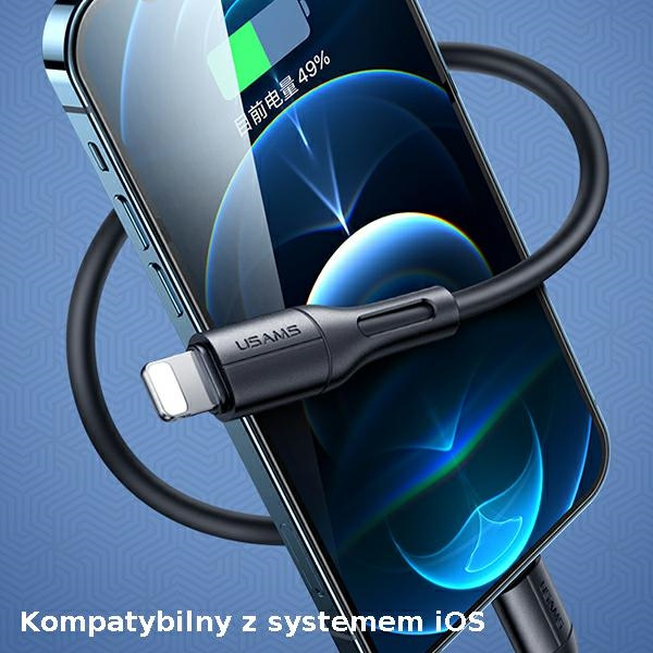 USAMS Kábel U68 lightning 2A Fast Charge 1m zelený / zelený SJ500USB04 (US-SJ500)