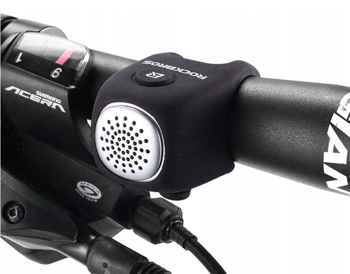 Elektronický zvonek na kolo Rockbros CB1709BK - černý