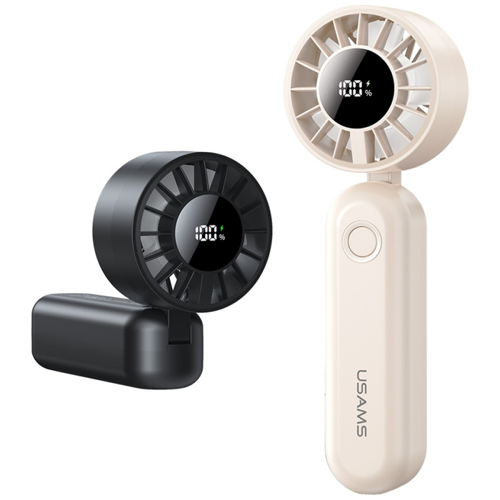 Wiatrak ręczny USAMS Mini ZB352 1200mAh  składany czarny