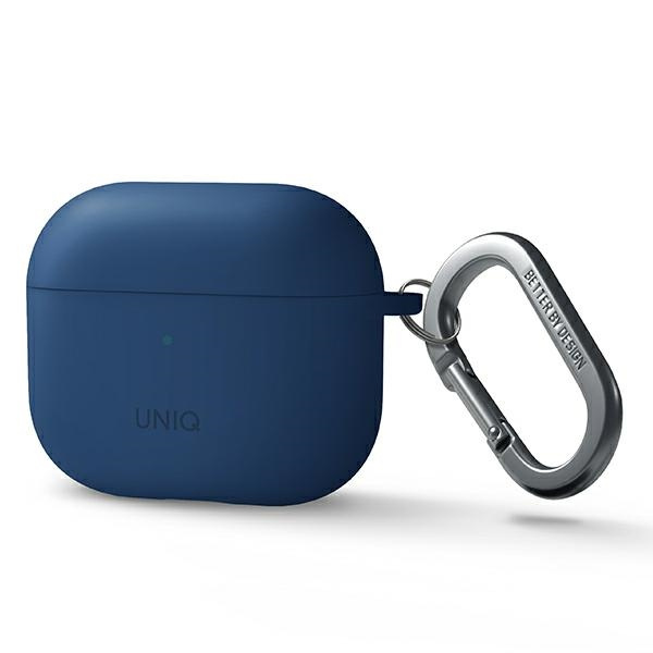 Uniq pouzdro Nexo AirPods 3 gen + Ear Hooks Silikonová modrá / modrá