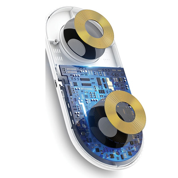 USAMS induktives Ladegerät 10W Dual Weiß